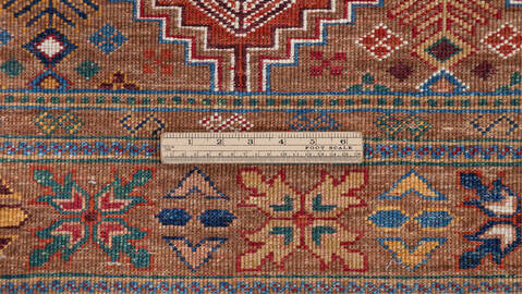 Chobi Multicolor Runner Hand Knotted 211 X 82 Area Rug 700-157758 Image 8