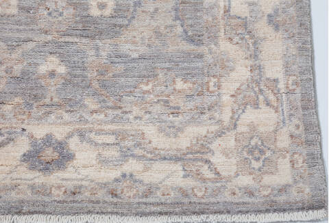 Chobi Light Gray Runner Hand Knotted 26 X 99 Area Rug 700-157759 Image 4