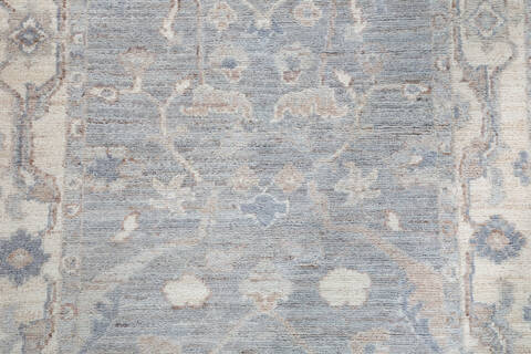 Chobi Light Gray Runner Hand Knotted 26 X 99 Area Rug 700-157759 Image 6