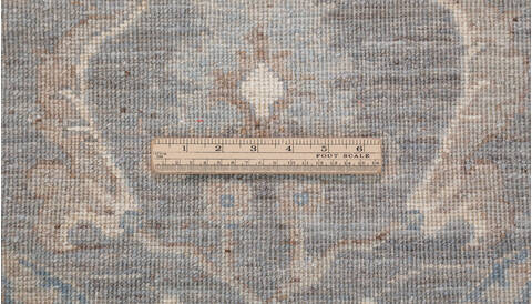 Chobi Light Gray Runner Hand Knotted 26 X 99 Area Rug 700-157759 Image 8