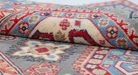 Kazak Grey Hand Knotted 310 X 59 Area Rug 700-157762 Image 7