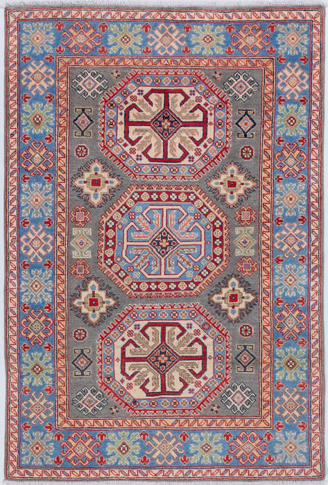 Kazak Grey Hand Knotted 310 X 59 Area Rug 700-157762 Image 0