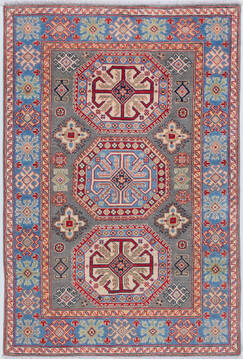 Kazak Grey Hand Knotted 3'10" X 5'9"  Area Rug 700-157762