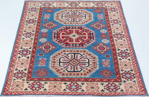 Kazak Blue Hand Knotted 43 X 511 Area Rug 700-157763 Image 1