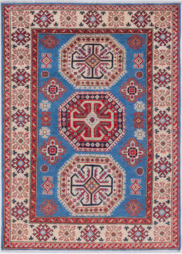 Kazak Blue Hand Knotted 4'3" X 5'11"  Area Rug 700-157763