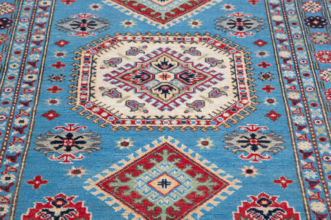 Kazak Light Blue Hand Knotted 40 X 58 Area Rug 700-157764 Image 5