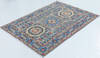 Kazak Grey Hand Knotted 42 X 59  Area Rug 700-157765 Thumb 2