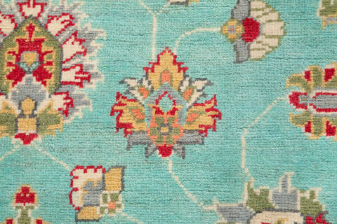 Kazak Green Hand Knotted 57 X 710 Area Rug 700-157767 Image 6
