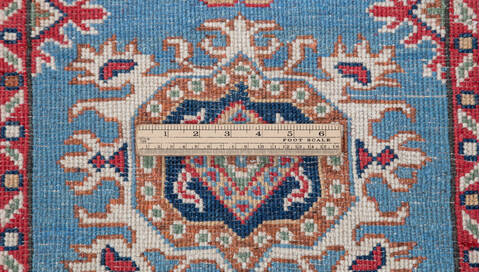 Kazak Blue Runner Hand Knotted 27 X 96 Area Rug 700-157768 Image 7