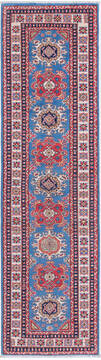 Afghan Kazak Blue Runner 10 to 12 ft Wool Carpet 157768