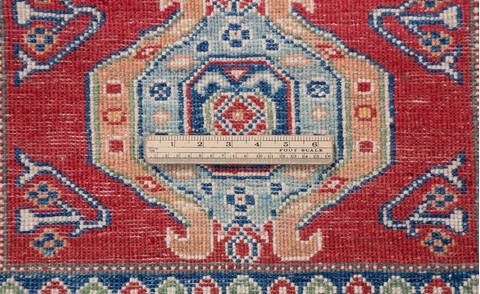 Kazak Red Runner Hand Knotted 28 X 98 Area Rug 700-157769 Image 8