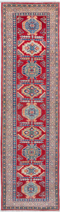Kazak Red Runner Hand Knotted 28 X 98 Area Rug 700-157769 Image 0