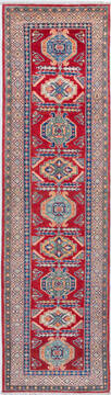 Afghan Kazak Red Runner 10 to 12 ft Wool Carpet 157769