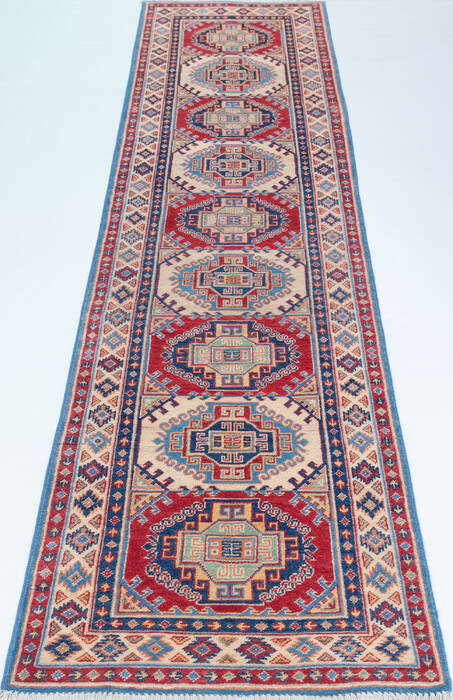 Kazak Blue Runner Hand Knotted 26 X 108 Area Rug 700-157771 Image 1