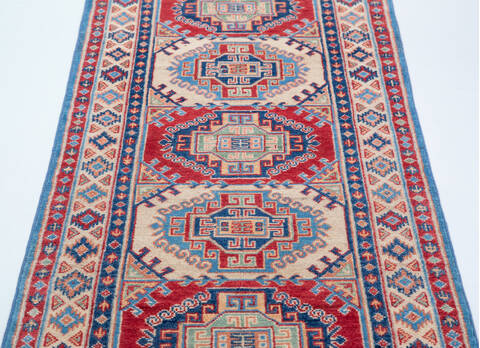 Kazak Blue Runner Hand Knotted 26 X 108 Area Rug 700-157771 Image 5