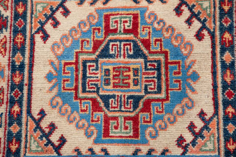 Kazak Blue Runner Hand Knotted 26 X 108 Area Rug 700-157771 Image 6