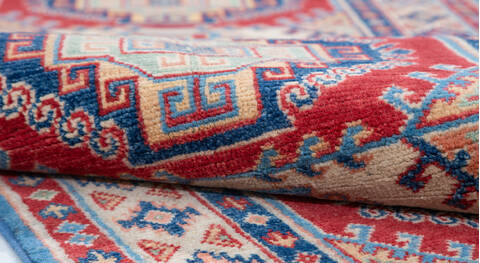 Kazak Blue Runner Hand Knotted 26 X 108 Area Rug 700-157771 Image 7