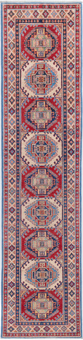 Kazak Blue Runner Hand Knotted 26 X 108 Area Rug 700-157771 Image 0