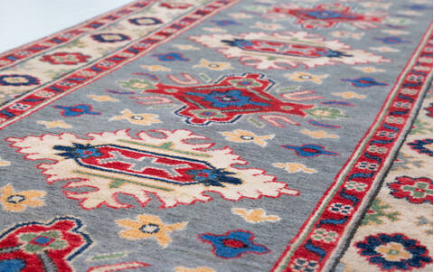 Kazak Blue Runner Hand Knotted 29 X 84 Area Rug 700-157772 Image 3