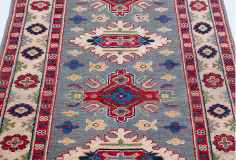 Kazak Blue Runner Hand Knotted 29 X 84 Area Rug 700-157772 Image 5