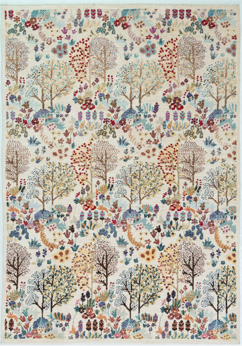 Chobi White Hand Knotted 59 X 81 Area Rug 700-157773 Image 0