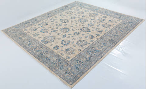 Chobi Beige Hand Knotted 84 X 97  Area Rug 700-157774 Image 2