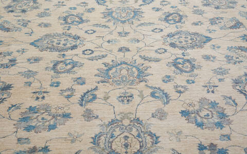 Chobi Beige Hand Knotted 84 X 97  Area Rug 700-157774 Image 5