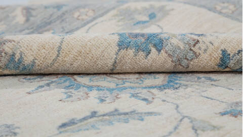 Chobi Beige Hand Knotted 84 X 97  Area Rug 700-157774 Image 7