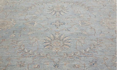 Chobi Light Blue Hand Knotted 710 X 910  Area Rug 700-157776 Image 5