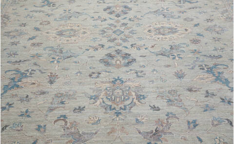 Chobi Light Gray Hand Knotted 90 X 1111 Area Rug 700-157777 Image 5