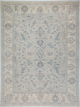 Chobi Light Gray Hand Knotted 9'0" X 11'11"  Area Rug 700-157777