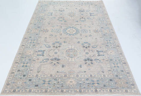 Chobi Beige Hand Knotted 61 X 99  Area Rug 700-157779 Image 1