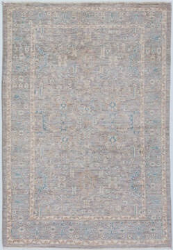 Chobi Brown Hand Knotted 3'10" X 5'11"  Area Rug 700-157781