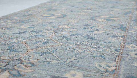 Chobi Grey Runner Hand Knotted 210 X 1510 Area Rug 700-157783 Image 3