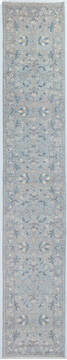 Chobi Grey Runner Hand Knotted 2'10" X 15'10"  Area Rug 700-157783