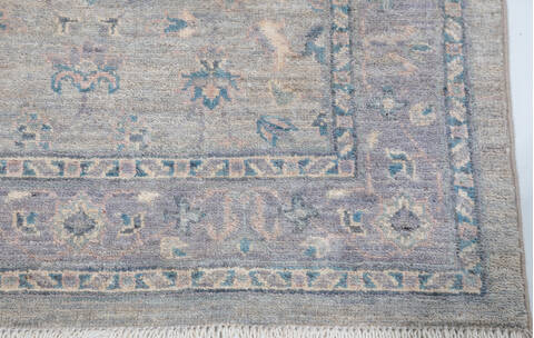 Chobi Grey Runner Hand Knotted 27 X 910 Area Rug 700-157784 Image 4