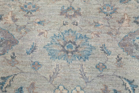 Chobi Grey Runner Hand Knotted 27 X 910 Area Rug 700-157784 Image 6