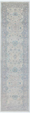 Afghan Chobi Grey Runner 10 to 12 ft Wool Carpet 157784