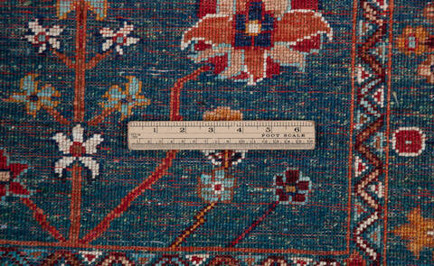 Chobi Green Hand Knotted 53 X 68  Area Rug 700-157786 Image 8