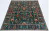 Chobi Green Hand Knotted 53 X 68  Area Rug 700-157786 Thumb 1