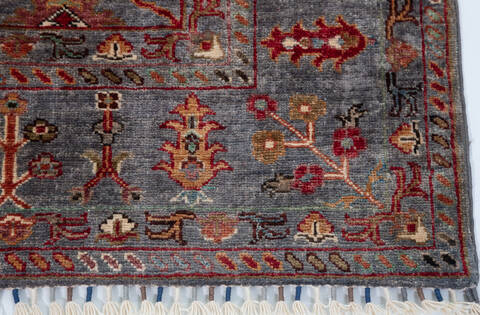 Chobi Grey Hand Knotted 50 X 68  Area Rug 700-157787 Image 4