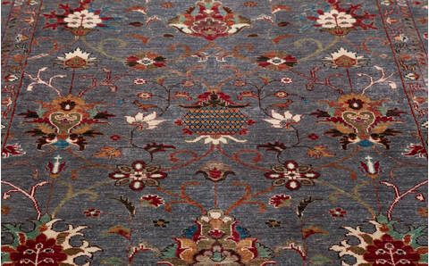 Chobi Grey Hand Knotted 50 X 68  Area Rug 700-157787 Image 5