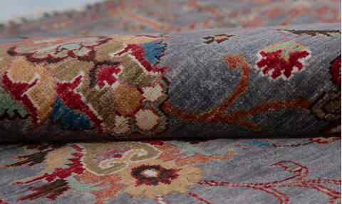 Chobi Grey Hand Knotted 50 X 68  Area Rug 700-157787 Image 7