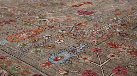 Chobi Brown Hand Knotted 82 X 910  Area Rug 700-157791 Image 3