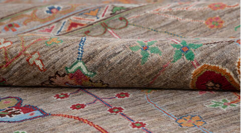 Chobi Brown Hand Knotted 82 X 910  Area Rug 700-157791 Image 7