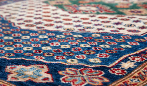 Kazak Blue Hand Knotted 50 X 64  Area Rug 700-157793 Image 3