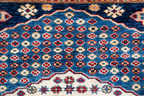 Kazak Blue Hand Knotted 50 X 64  Area Rug 700-157793 Image 6