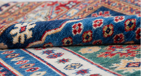 Kazak Blue Hand Knotted 50 X 64  Area Rug 700-157793 Image 7