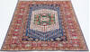 Kazak Blue Hand Knotted 50 X 64  Area Rug 700-157793 Thumb 1