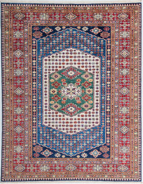 Kazak Blue Hand Knotted 5'0" X 6'4"  Area Rug 700-157793